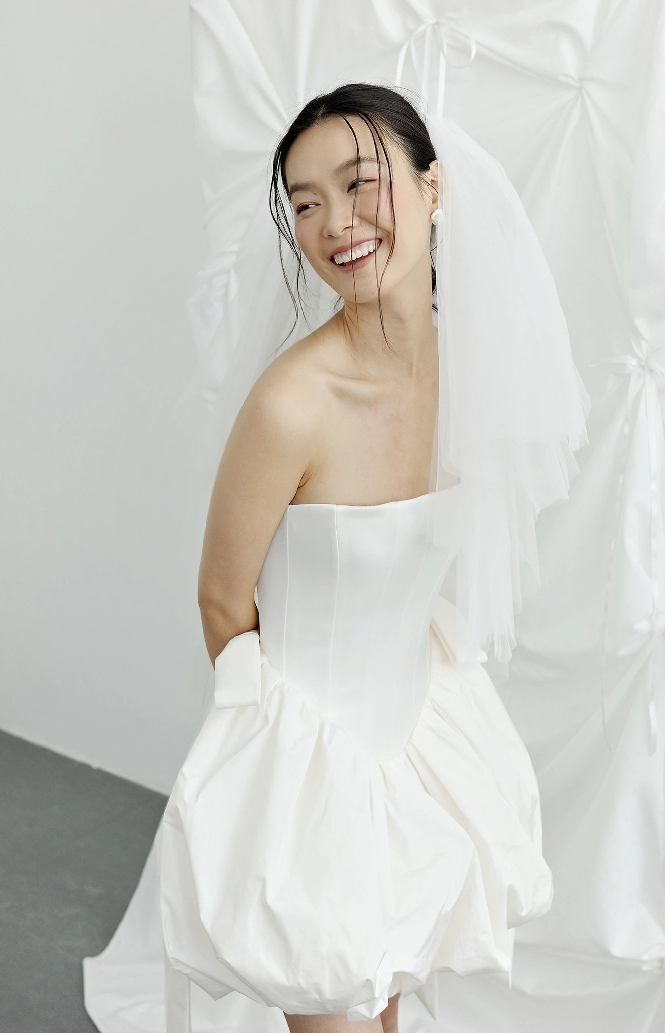 Đầm bí ngắn có nơ bên hông - D2030