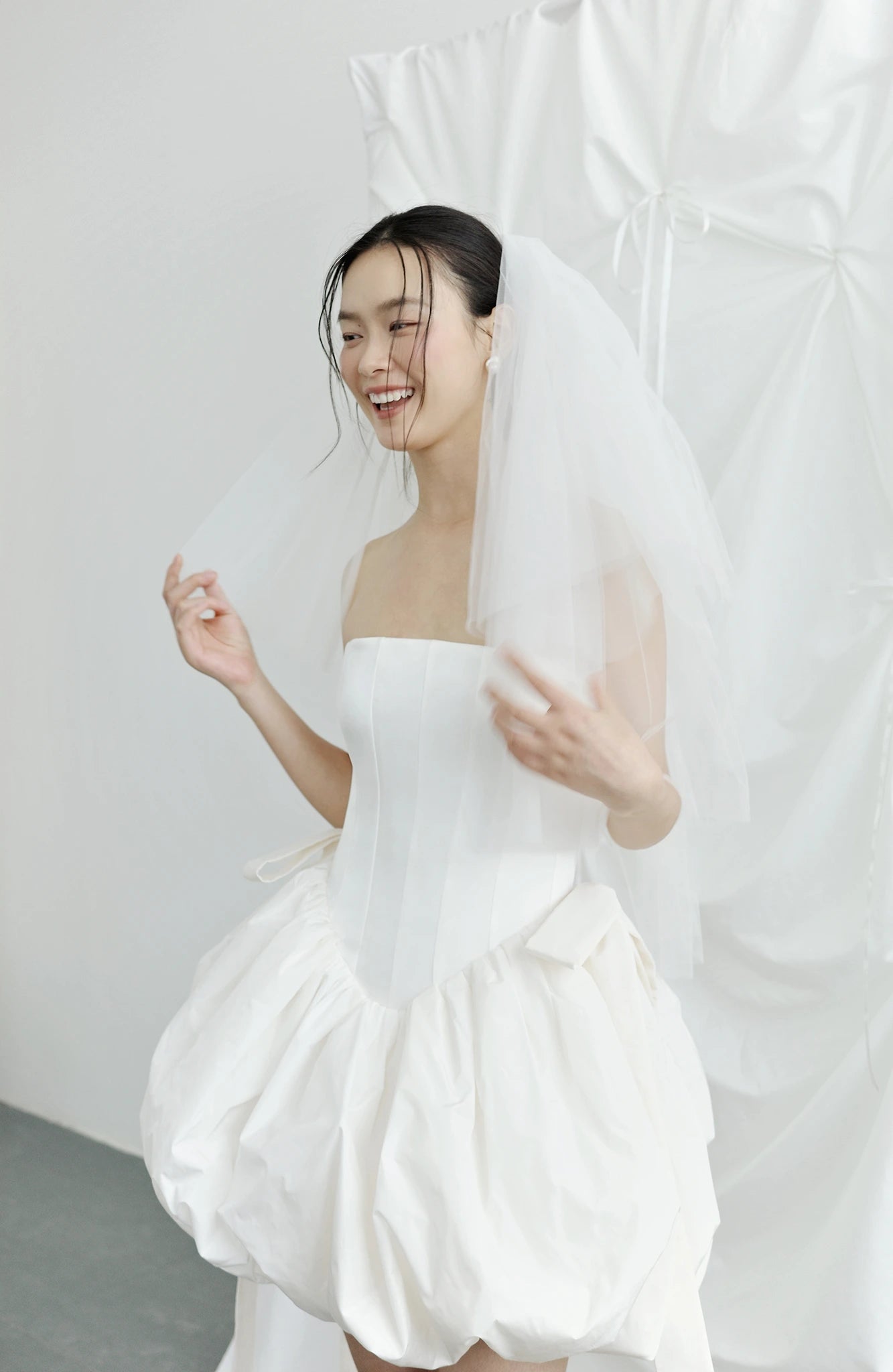 Đầm bí ngắn có nơ bên hông - D2030