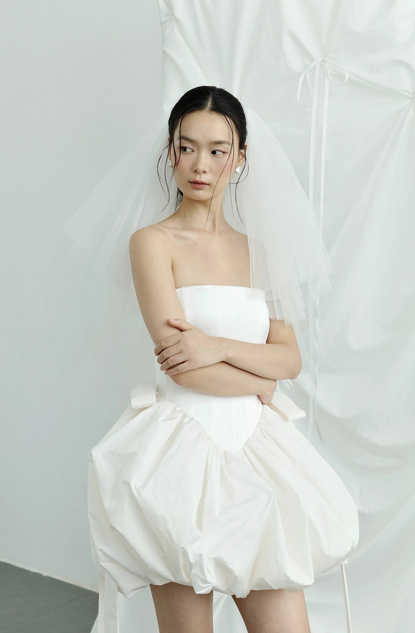 Đầm bí ngắn có nơ bên hông - D2030