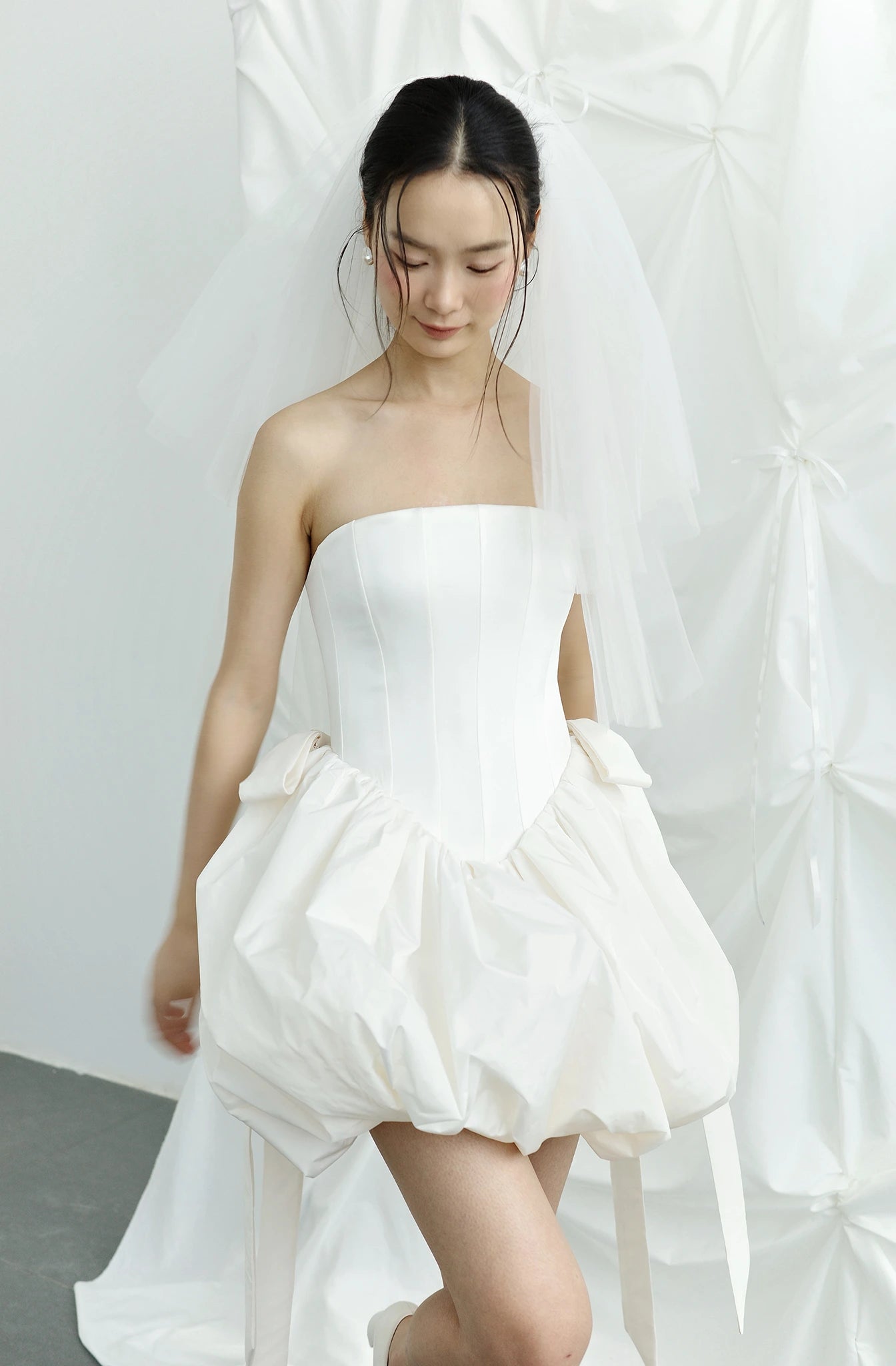 Đầm bí ngắn có nơ bên hông - D2030