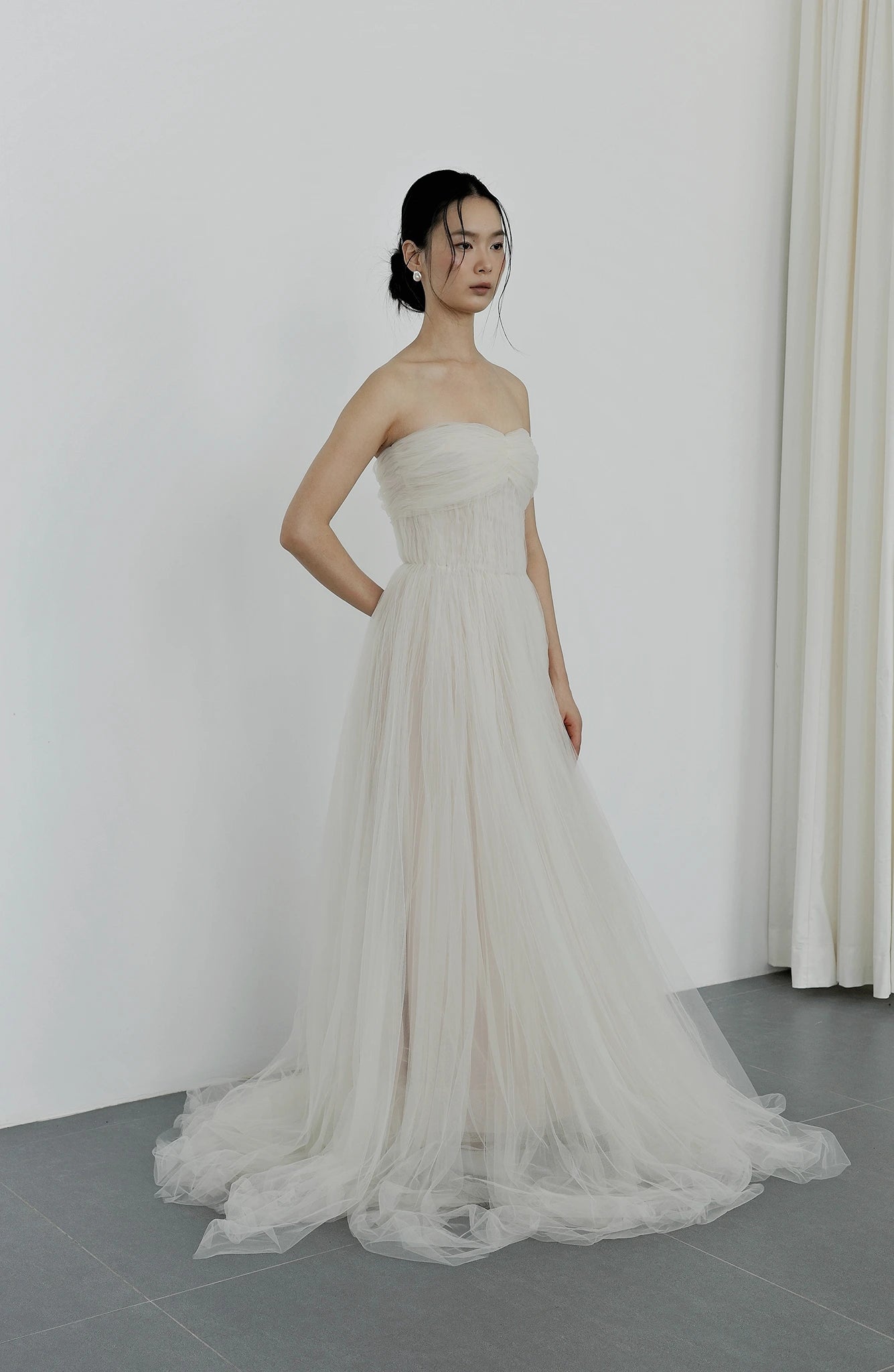 Đầm cúp ngực lưới nhún - D2052