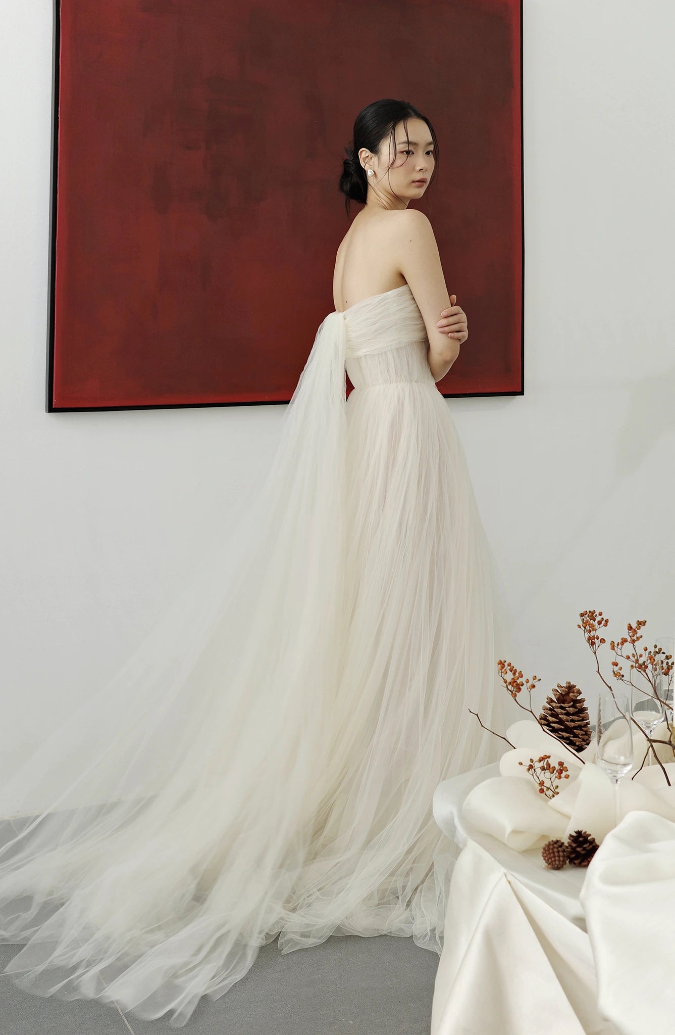 Đầm cúp ngực lưới nhún - D2052