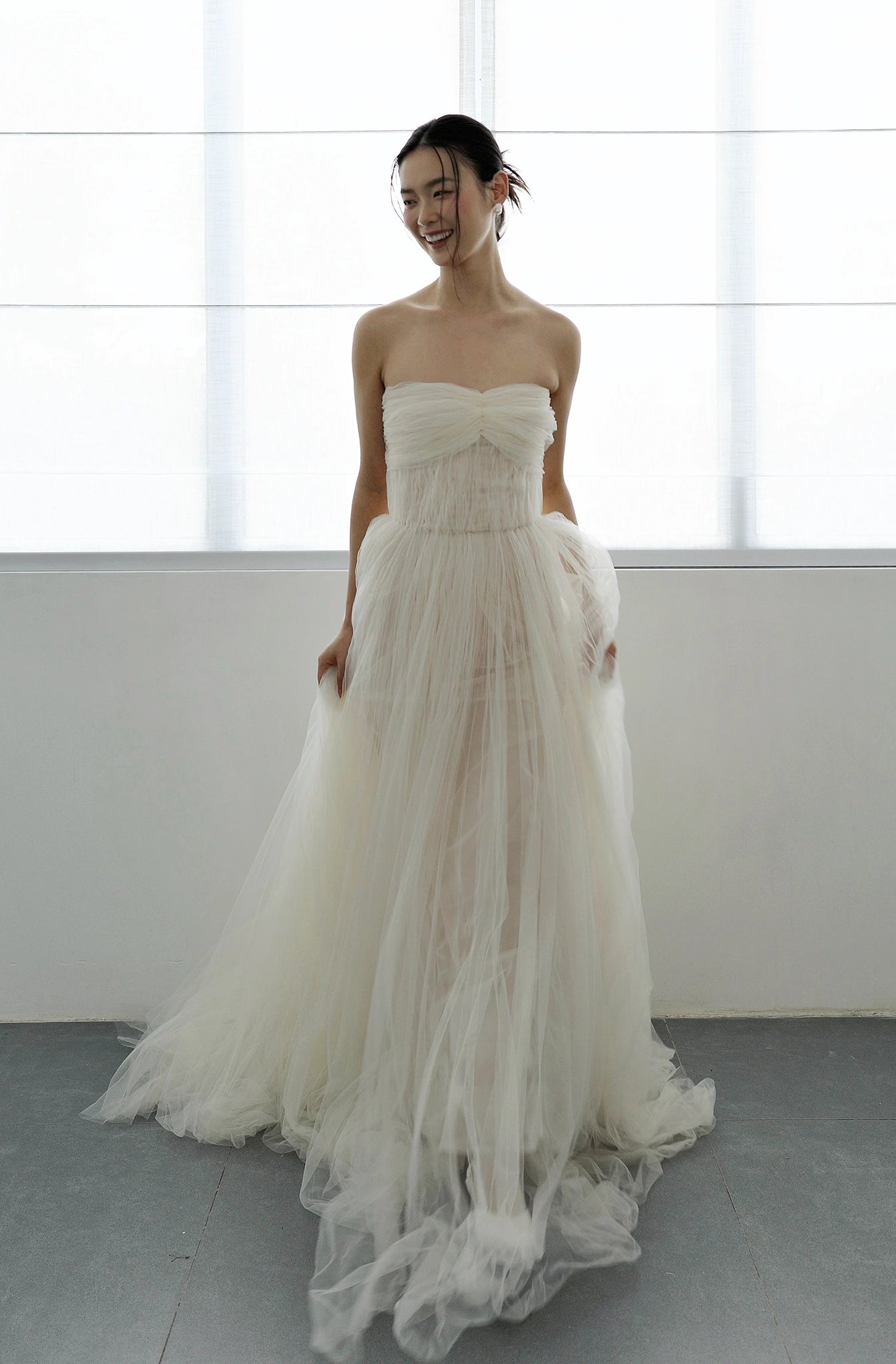 Đầm cúp ngực lưới nhún - D2052