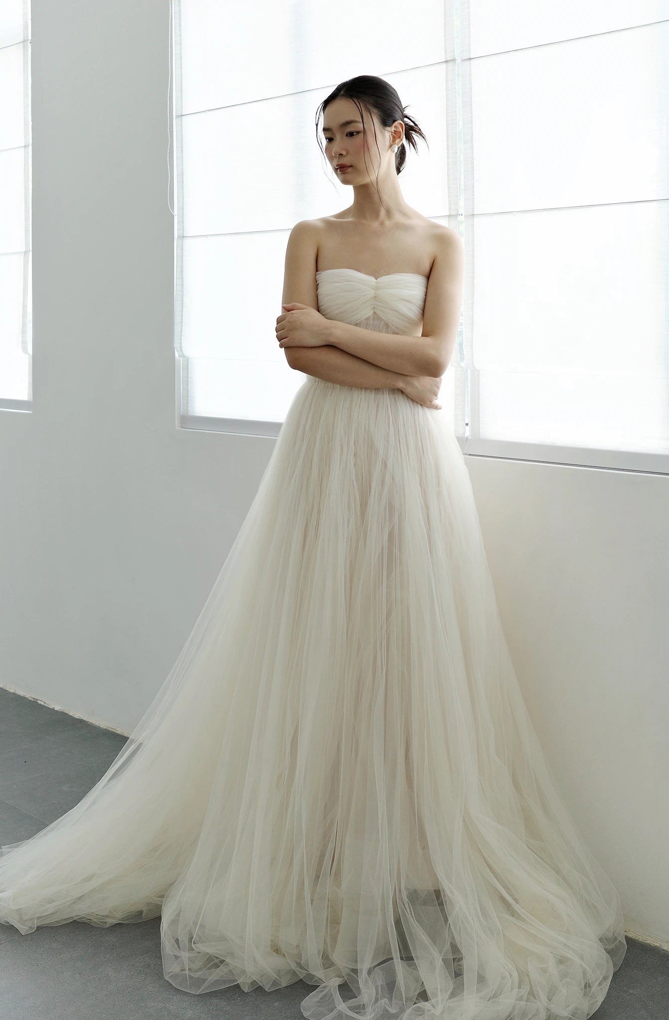 Đầm cúp ngực lưới nhún - D2052