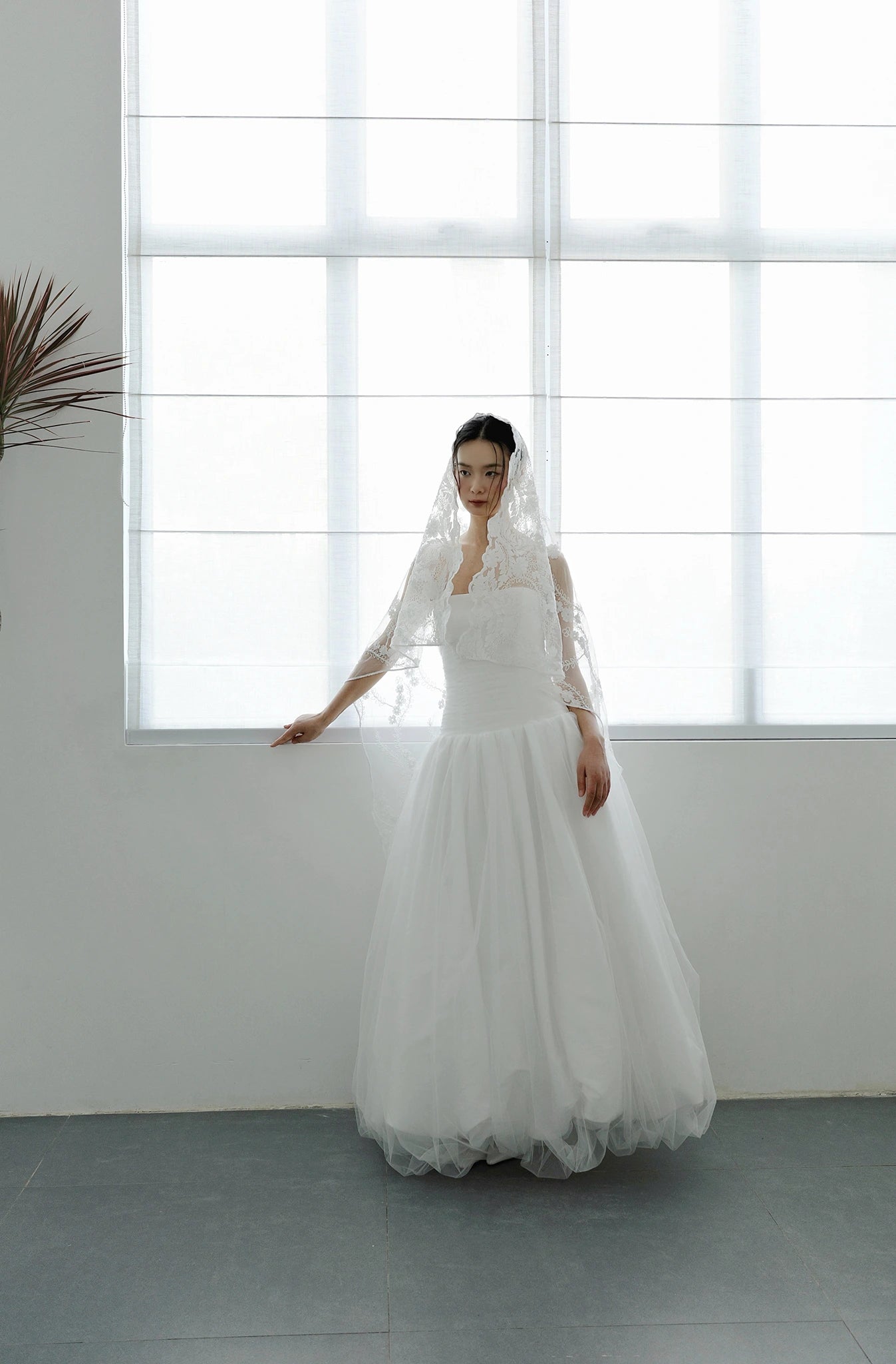 Đầm lưới cúp ngực dáng quả bí - D2055