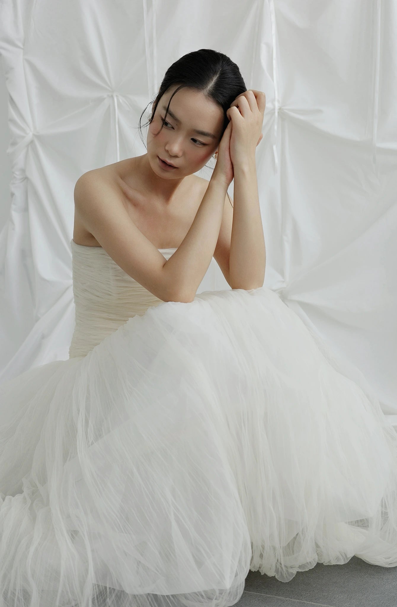 Đầm lưới cúp ngực dáng quả bí - D2055